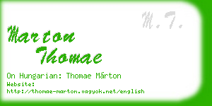 marton thomae business card